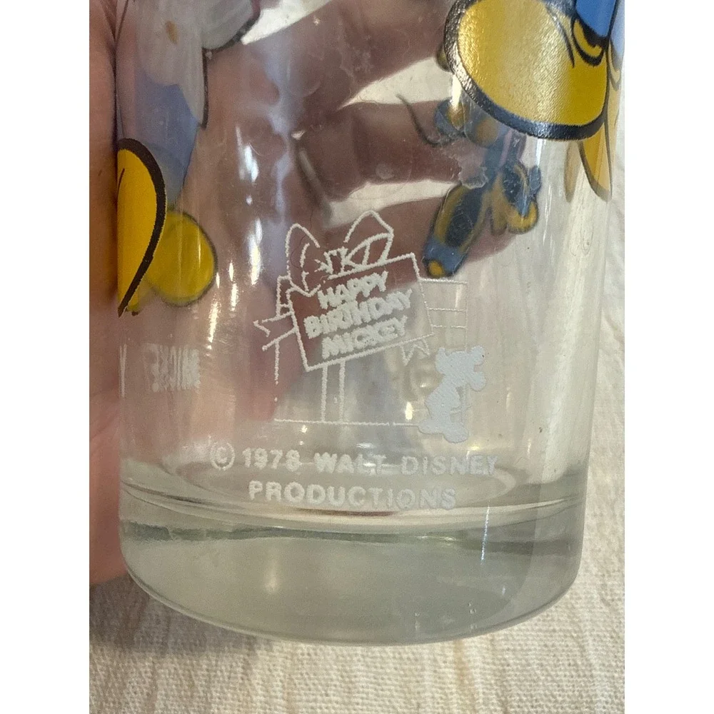 Vintage Disney Mickey Mouse Glass Set 1982 Christmas Carol 1978 Pepsi Collector